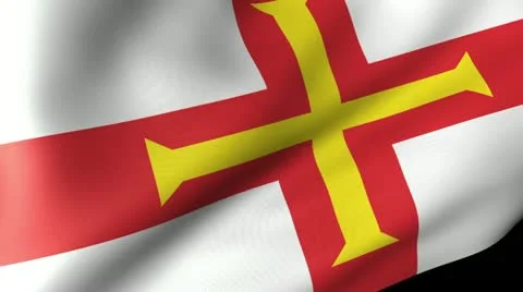 Guernsey Flag Waving Stock Footage 12205942
