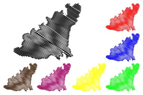 Guernsey island map vector Stock Illustration