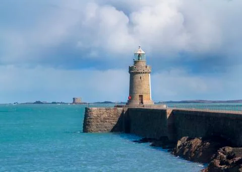 Guernsey Lighthouse Stock Photos