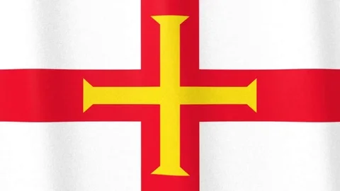 Guernsey realistic flag looping HD background Stock Footage 84280677