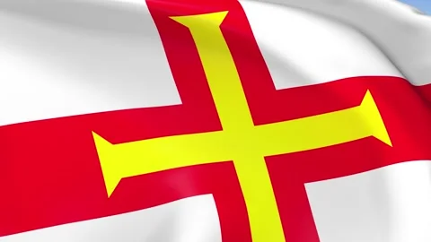 Guernsey Waving Flag Background Loop Stock Footage 317848220