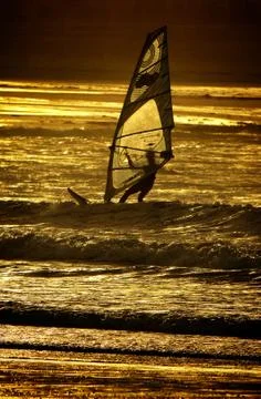 Guernsey Windsurfer Stock Photos