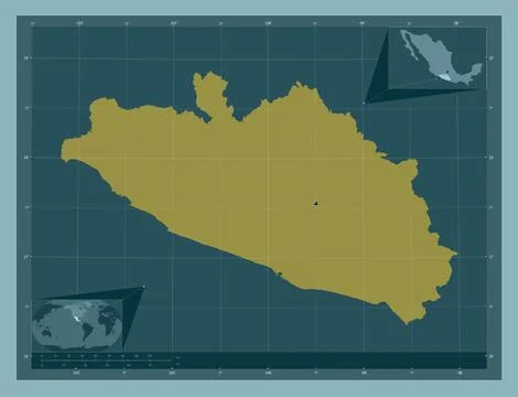 Guerrero, Mexico. Solid color shape 库存插图