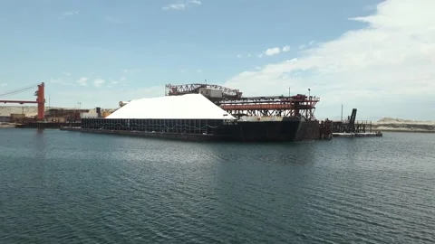 GUERRERO NEGRO BCS MEXICO-2022: Shipping Containers Transported By An Ocean Stock Footage 206830371