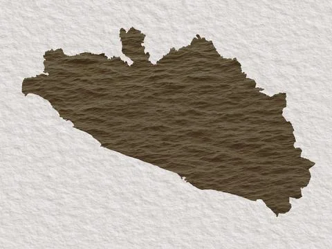 Guerrero State map with brown muddy water Stock Illustration