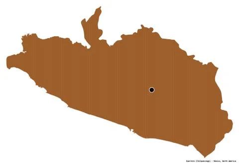 Guerrero, state of Mexico, on white. Pattern Stock Illustration