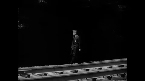 The guerrilla group explodes a train and tunnel in ?Easton? during the simulated Stock Footage 79421169