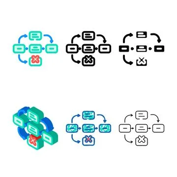 Guerrilla styles testing ux ui design color icon vector Stock Illustration