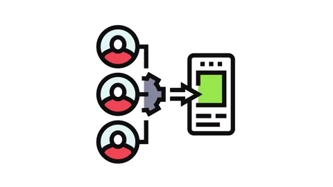 Guerrilla testing ux ui design color icon animation Stock Footage 326102560