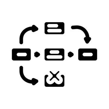 Guerrilla testing ux ui design glyph icon vector illustration Illustrazione stock