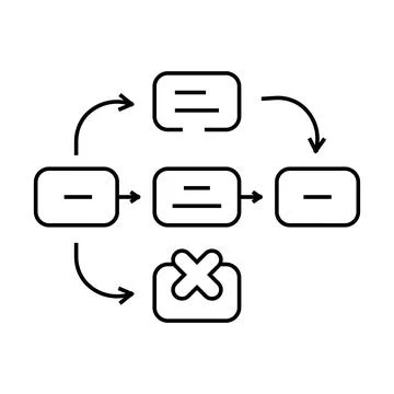 Guerrilla testing ux ui design line icon vector illustration Illustrazione stock