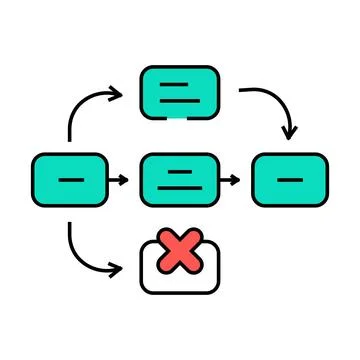 Guerrilla testing ux ui design icon color illustration Illustrazione stock