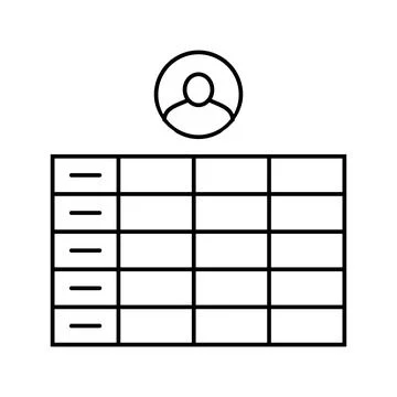 Guerrilla testing ux ui design line icon vector illustration Stock Illustration