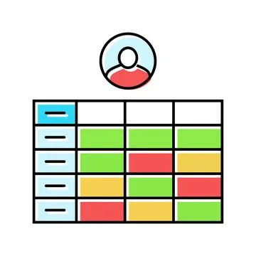 Guerrilla testing ux ui design color icon vector illustration 스톡 일러스트