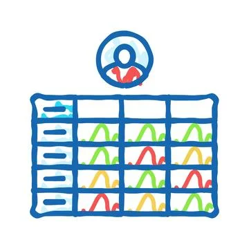 Guerrilla testing ux ui design icon doodle illustration Illustrazione stock