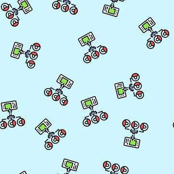 Guerrilla testing ux ui design vector seamless pattern Stock Illustration