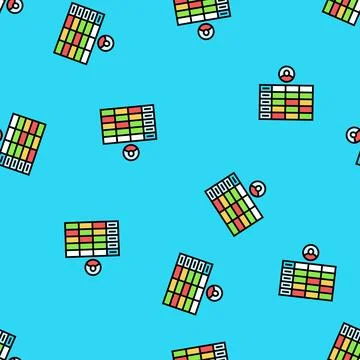 Guerrilla testing ux ui design vector seamless pattern Stock Illustration