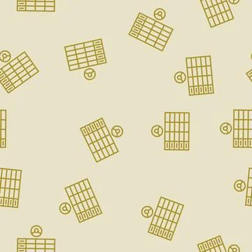 Guerrilla testing ux ui design line seamless pattern 스톡 일러스트