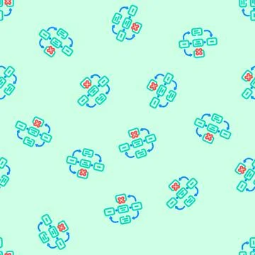 Guerrilla testing ux ui design vector seamless pattern Stockillustratie