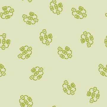 Guerrilla testing ux ui design line vector seamless pattern Stockillustratie