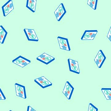 Guerrilla testing ux ui design isometric icon seamless pattern Illustrazione stock