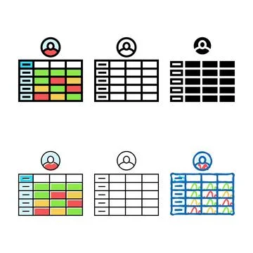 Guerrilla testing ux ui design simplified color icon vector 스톡 일러스트