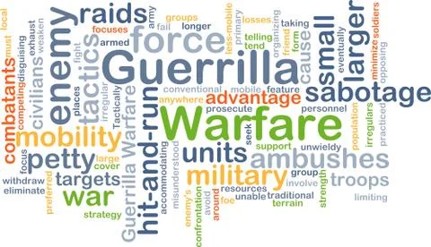 Guerrilla warfare background concept Stock Illustration