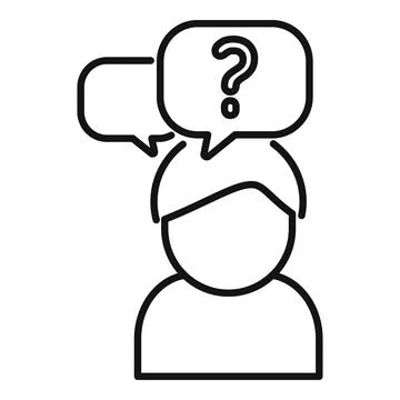 Guess cognition icon outline vector. Brainstorm genius Stock Illustration