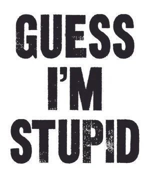 Guess i'm stupid Stock Illustration