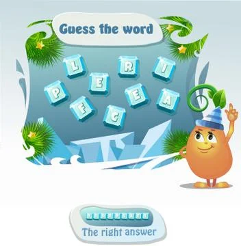 Guess the word fireplace Stock Illustration