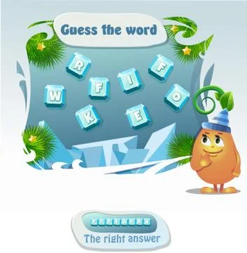 Guess the word firework Illustrazione stock