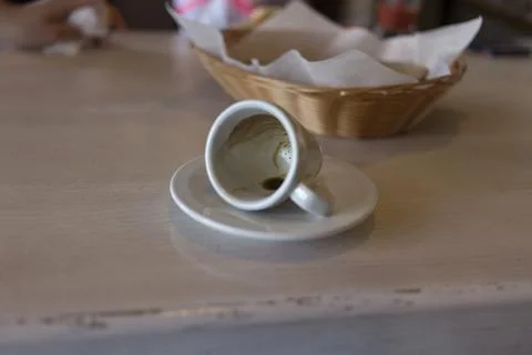 Guessing on the coffee grounds. Stock Photos