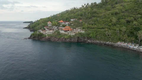 Guest House And Temple Construction Peninsula Lipah Beach Amed Bali Indonesia Видео 345014565