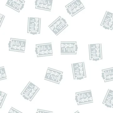 Guest list glyph vector seamless pattern flat Stock Illustration