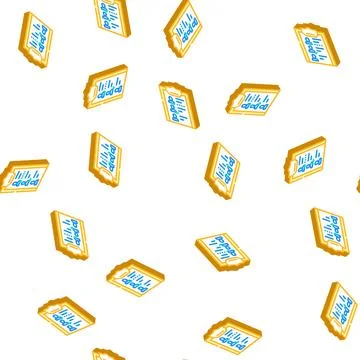 Guest list isometric icon seamless pattern color Stock Illustration