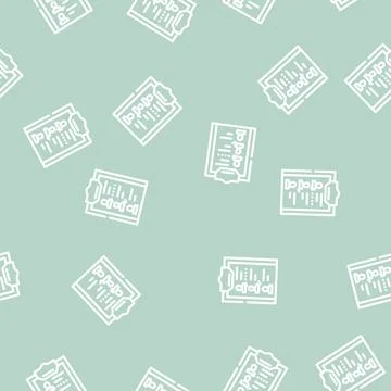 Guest list line vector seamless pattern flat Stock Illustration
