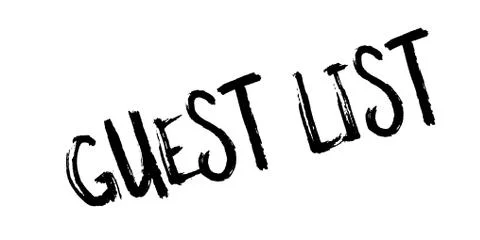 Guest List rubber stamp Stock Illustration