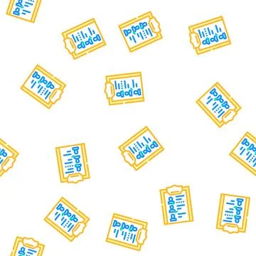 Guest list vector seamless pattern flat Stock Illustration