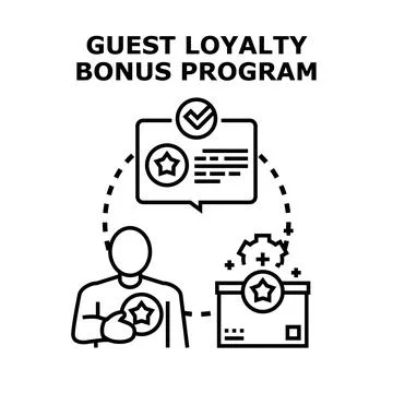 Guest loyalty bonus program concept illustration Stockillustratie