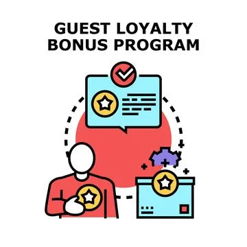 Guest loyalty bonus program concept illustration Stock Illustration