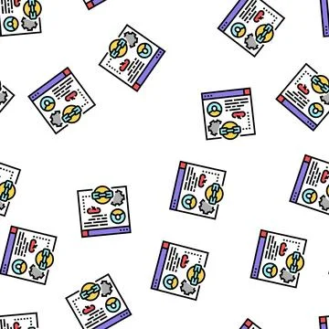 Guest post service vector seamless pattern Illustrazione stock