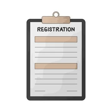 Guest registration form illustration Ilustración de archivo