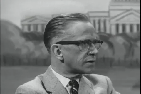 Guest speaker talks about scholar mind of President Woodrow Wilson Stock Footage 118307279
