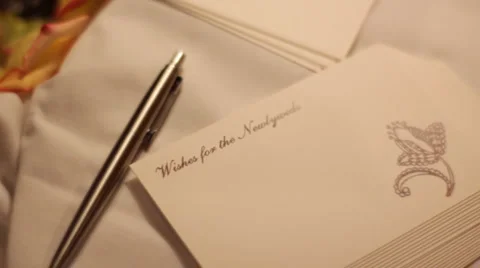 Guestbook Pan Stock Footage 919722