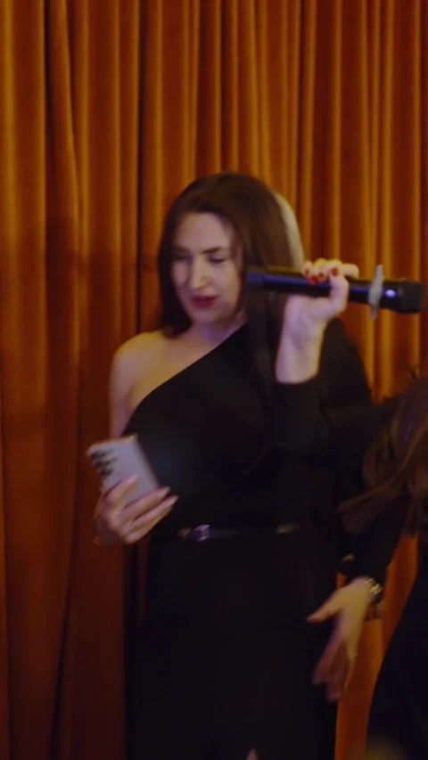 Guests dance and sing at the Ferienpark Hotel. Stock Footage 331649440