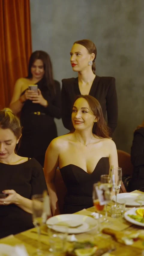 Guests dance and sing at the Ferienpark Hotel. Stock Footage 331650125