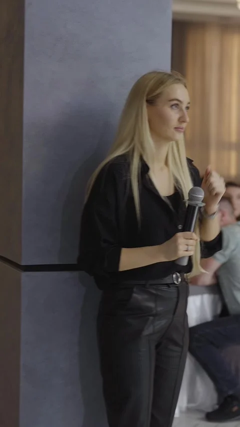 Guests dance and sing at the Ferienpark Hotel. Stock Footage 331655519