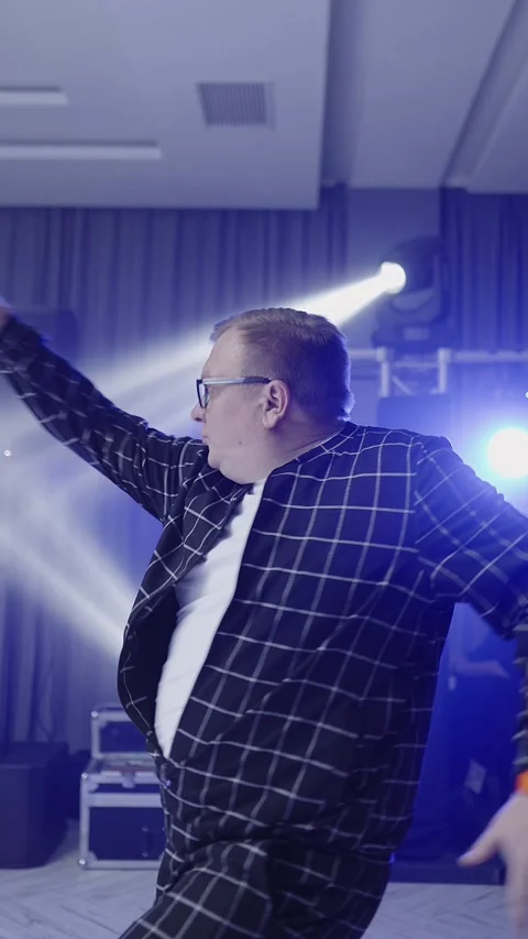 Guests dance and sing at the Ferienpark Hotel. Stock Footage 331656277