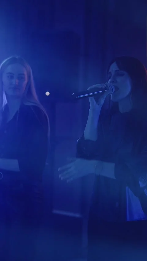 Guests dance and sing at the Ferienpark Hotel. Stock Footage 331656405