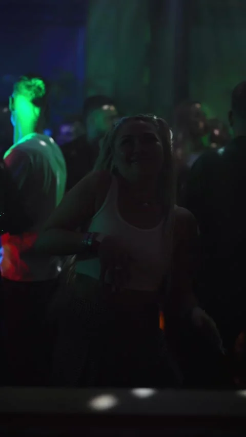Guests dance and sing at the Ferienpark Hotel. Stock Footage 331868699